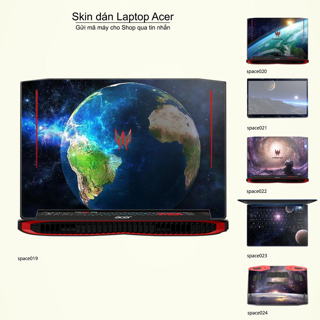 Skin dán Laptop Acer in hình không gian nhiều mẫu 4 (inbox mã máy cho Shop)