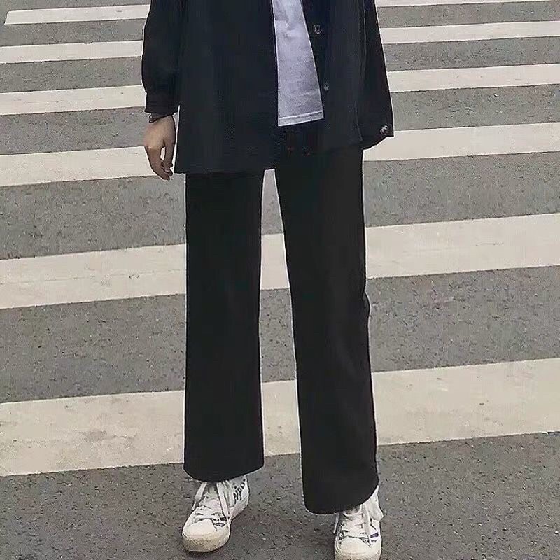 Quần vải ống suông basic cạp chun thoải mái dễ mặc | BigBuy360 - bigbuy360.vn