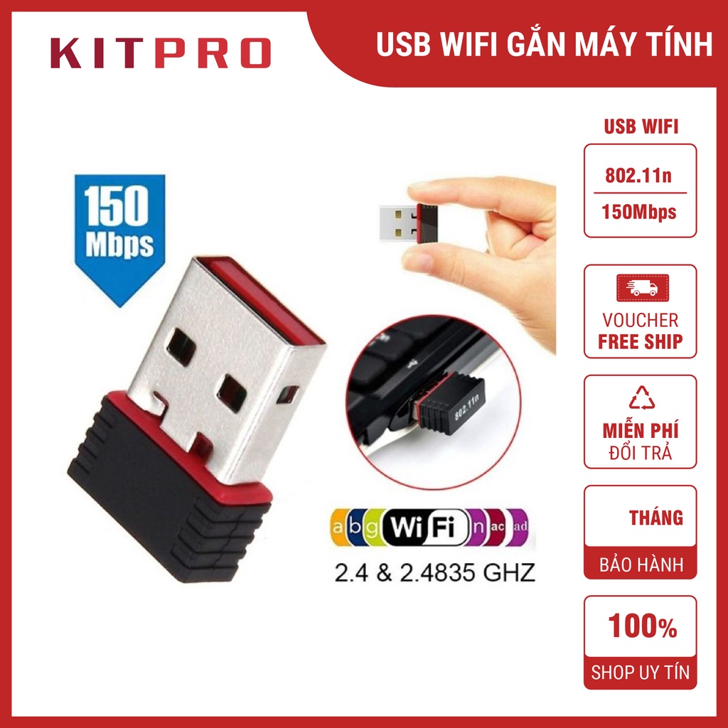 USB THU SÓNG WIFI DÙNG GẮN MÁY TÍNH ĐỂ BÀN HOẶC LAPTOP BẮT SÓNG WIFI MÀ KHÔNG CẦN CẮM CÁP