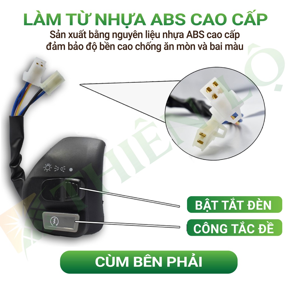Bộ cùm công tắc cao cấp cho xe YAMAHA Exciter 135, EX135s EX4 số, Nouvo, Jupiter MX, Mio  của Thiên Lộ