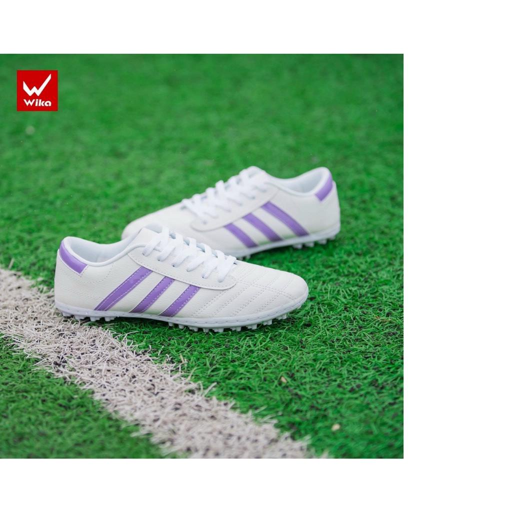 Giày đá bóng Wika 3 sọc CT3 trắng tím