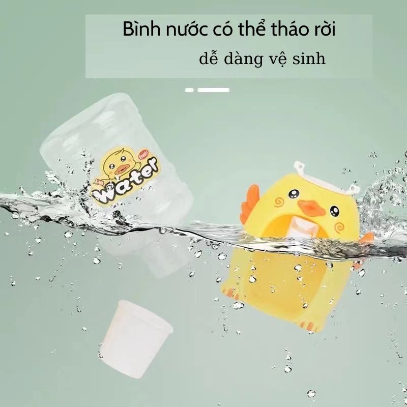 Máy rót nước mini tự động siêu độc đáo hình chú vịt vàng an toàn cho bé PAPAZUM D4.028
