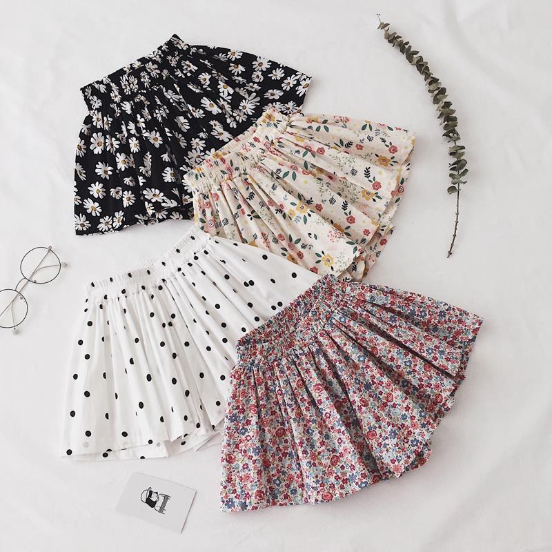 Quần short giả váy in họa tiết hoa xinh xắn cho bé gái