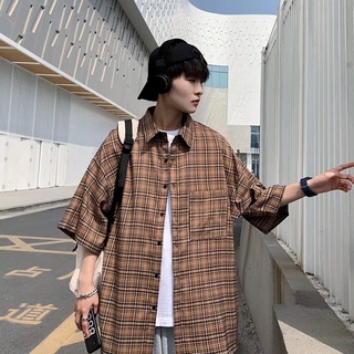 ✦ AFFLIGA ✦Áo Sơ Mi Caro Form Rộng Thoải Mái Thoáng Khí Thời Trang Cho Nam