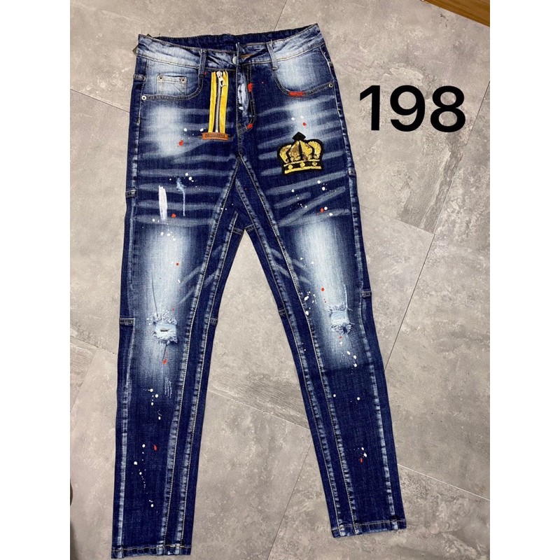 Quần jean dài nam quảng châu(thêu logo nổi bật hàng loại 1) | BigBuy360 - bigbuy360.vn