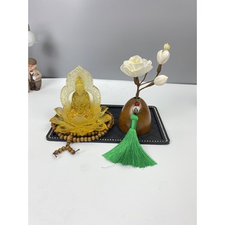 Tượng phật bà quan âm tọa đài sen ngọc lưu ly cao cấp, mẹ hiền quan thế âm,