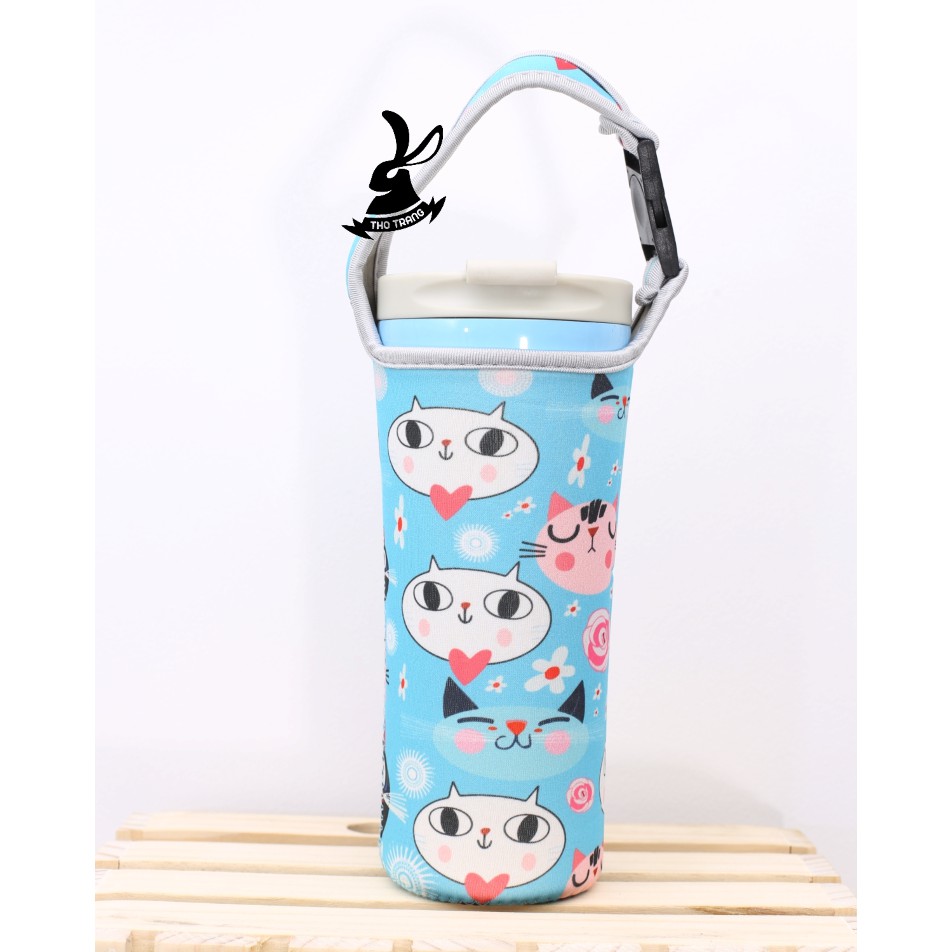 Túi đựng và bảo vệ Bình giữ nhiệt 300-500ml Cao su Neoprene không rách bảo vệ môi trường TO39