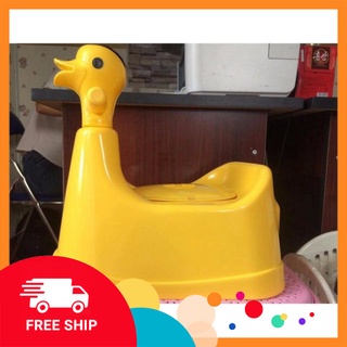 Bô vệ sinh hình vịt đáng yêu cho bé có nắp và khay rút GDTA