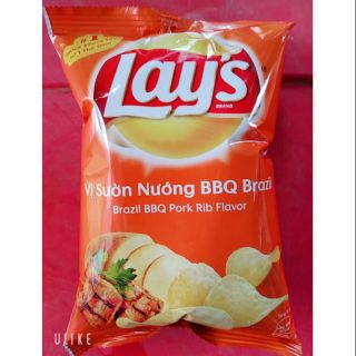 Combo 10 gói Snack Lay's vị sườn nướng BBQ Brazil