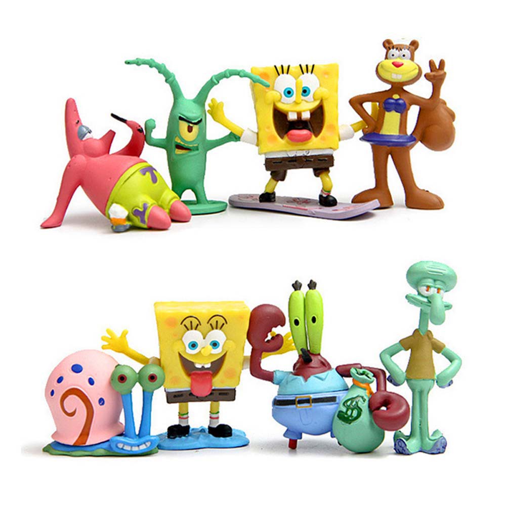Set 8 Mô Hình Nhân Vật Phim Hoạt Hình Spongebob