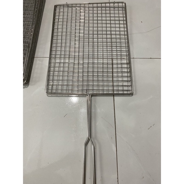 Vỉ nướng, phên nướng than hoa bằng inox không rỉ kích thước 40cm x 30cm