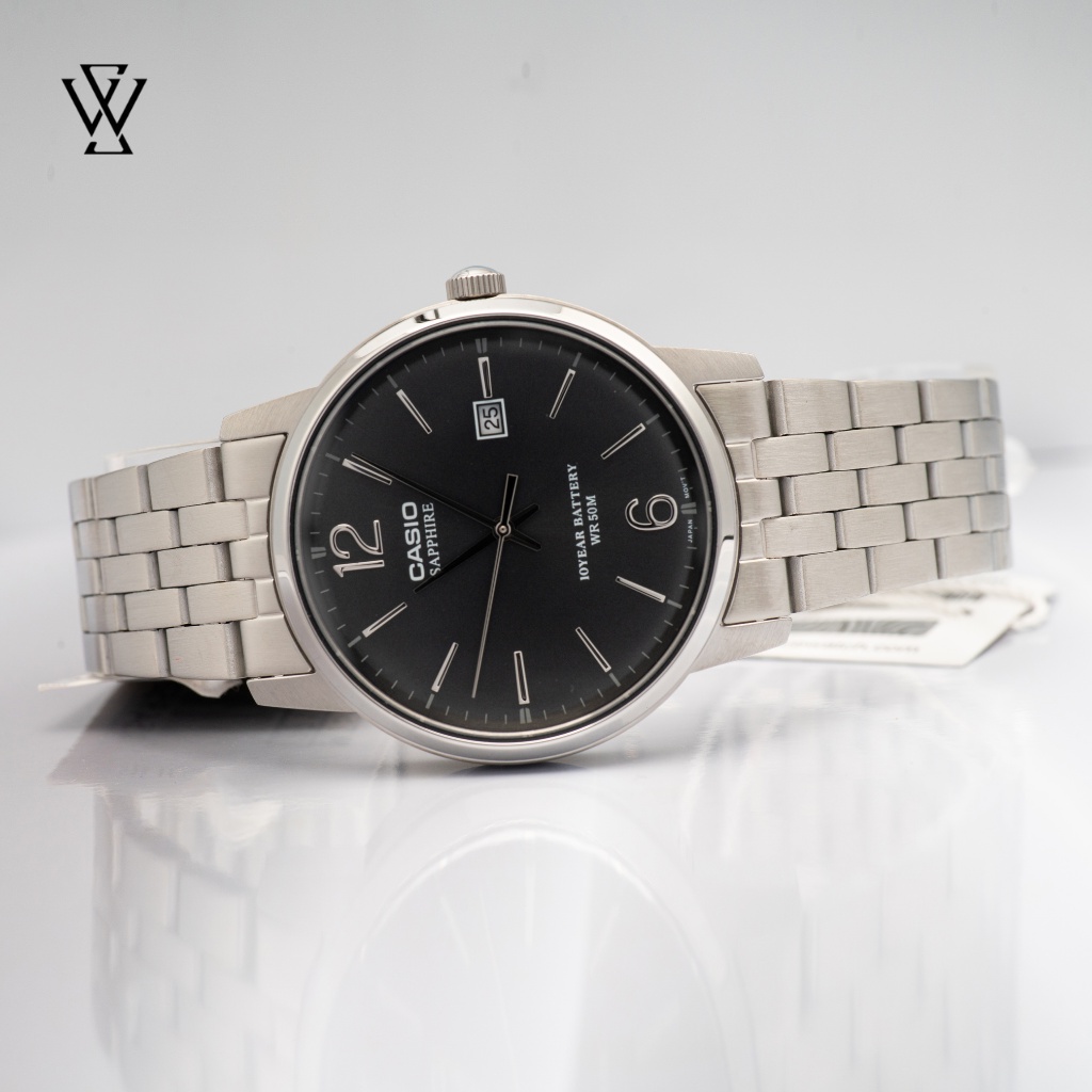 Đồng Hồ Quartz Nam Casio WATCHSTORE MTS-110D-1AVDF Thiết Kế Kính Sapphire 39mm, Dây Kim Loại, Vỏ Thép Không Gỉ
