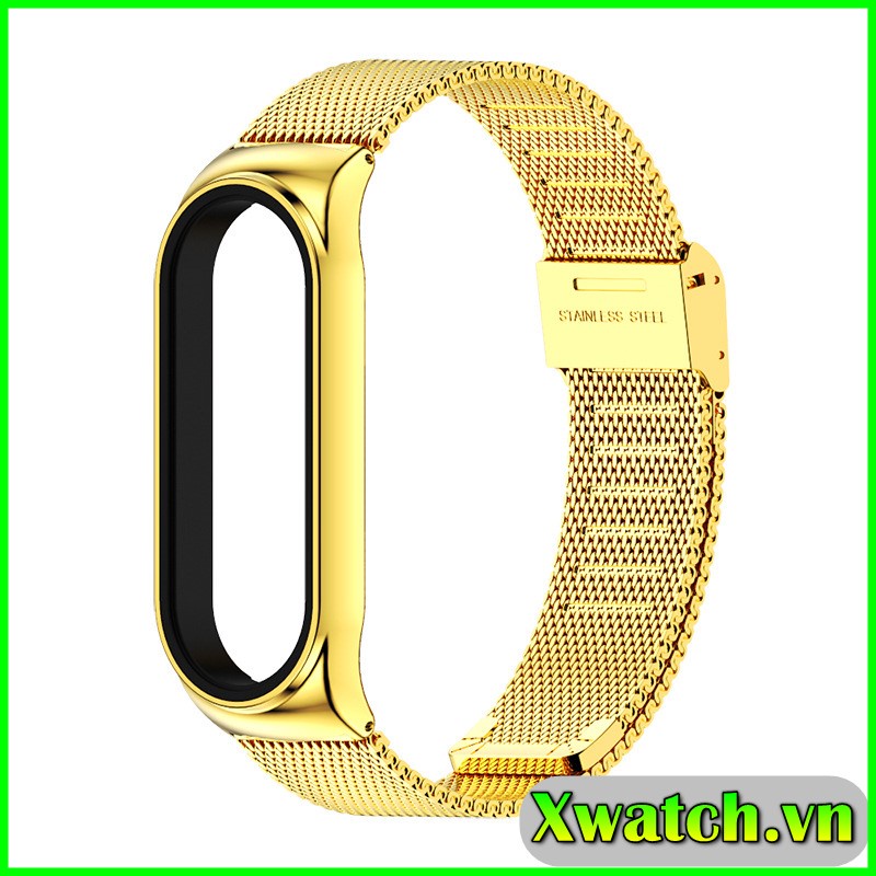 Dây đeo kim loại mắt lưới cho Xiaomi Miband 7 Mi Band 7 Mijobs