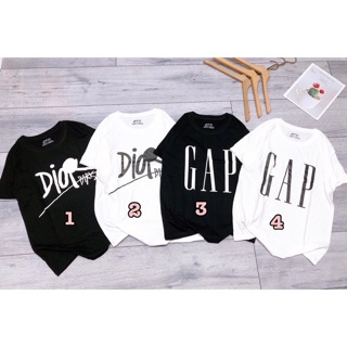 Áo thun giấy form rộng TRẮNG - ĐEN In chữ/hình mẫu tổng hợp tay ngắn cổ tròn