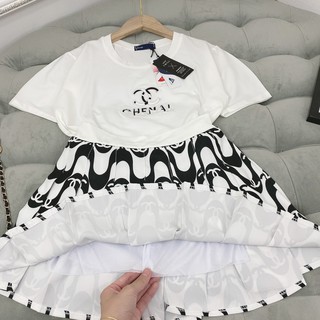 Set áo phông phối chân váy