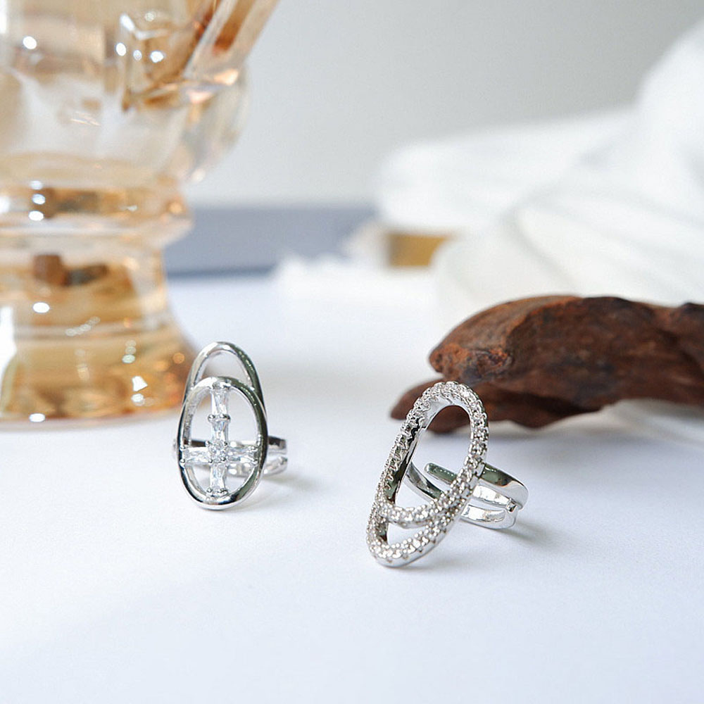 Nhẫn Đeo Tay Kim Loại Đính Đá Thời Trang Cho Nữ