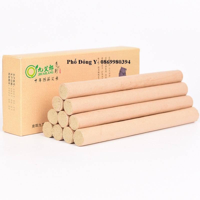 Hộp 10 Điếu ngải cao cấp được làm từ nguyên liệu ngải nhung 10 năm nguyên chất 100%- Cực thơm