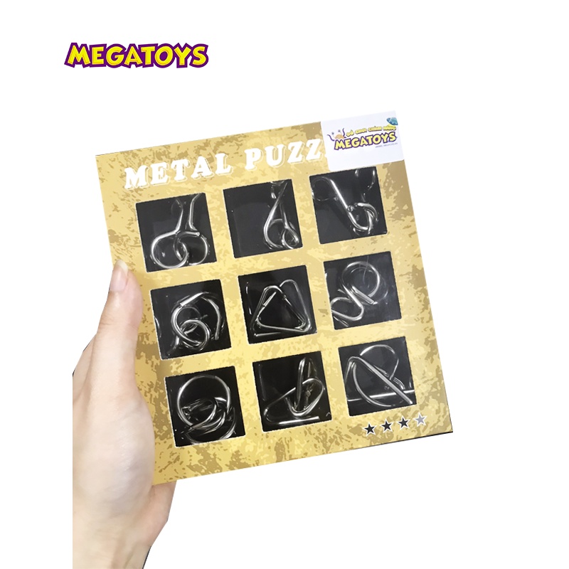 Đồ Chơi Trí Tuệ - Giải Mã 9 Hình Cast Puzzle - 3009 - Combo 3 Cấp Độ Hack Não Mạnh