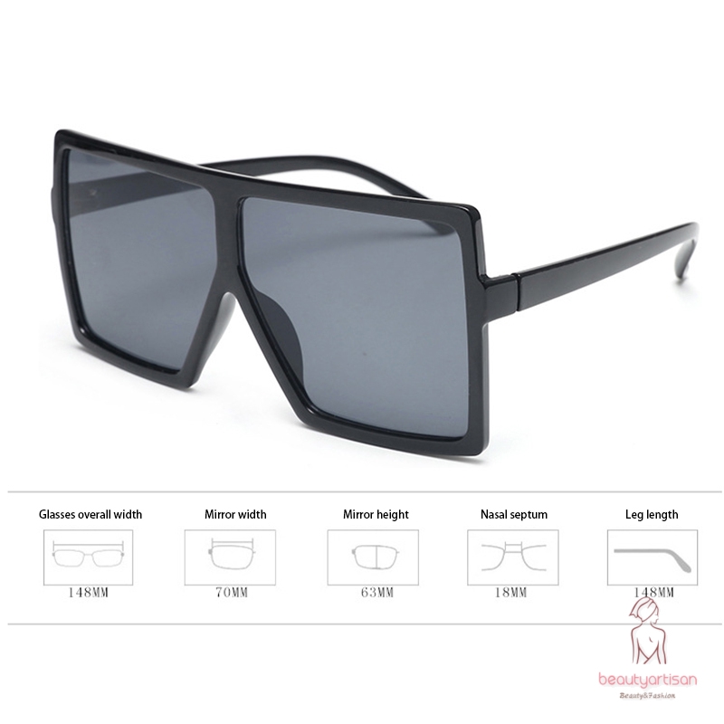 Oversized Square Flat Top Sunglasses Women Men Fashion Sunglasses Shade UV400 | BigBuy360 - bigbuy360.vn
