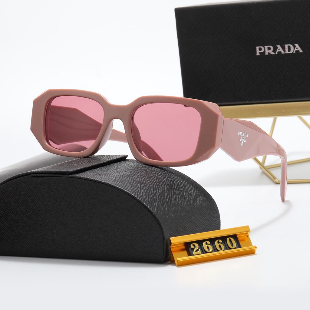 PRADA Kính Mát Mắt Mèo Tròng Vuông Màu Gradient Chất Lượng Cao Cho Nữ Mã 2660