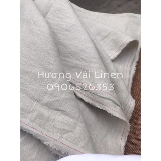 Vải linen tưng dầy vừa be xám đã wash cn!