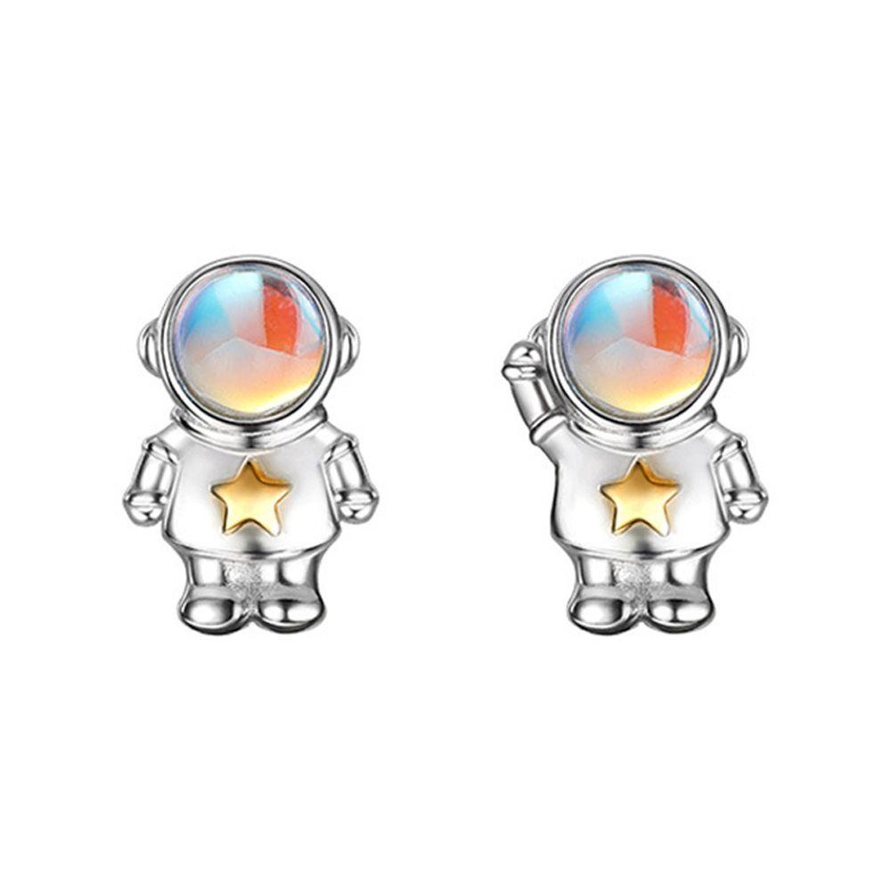 Khuyên Tai Thời Trang Hàn Quốc|Quà Tặng Trang Sức Nữ Cỡ Nhỏ Hình Phi Hành Gia|Bông Tai Hình Phi Hành Gia Xinh Xắn