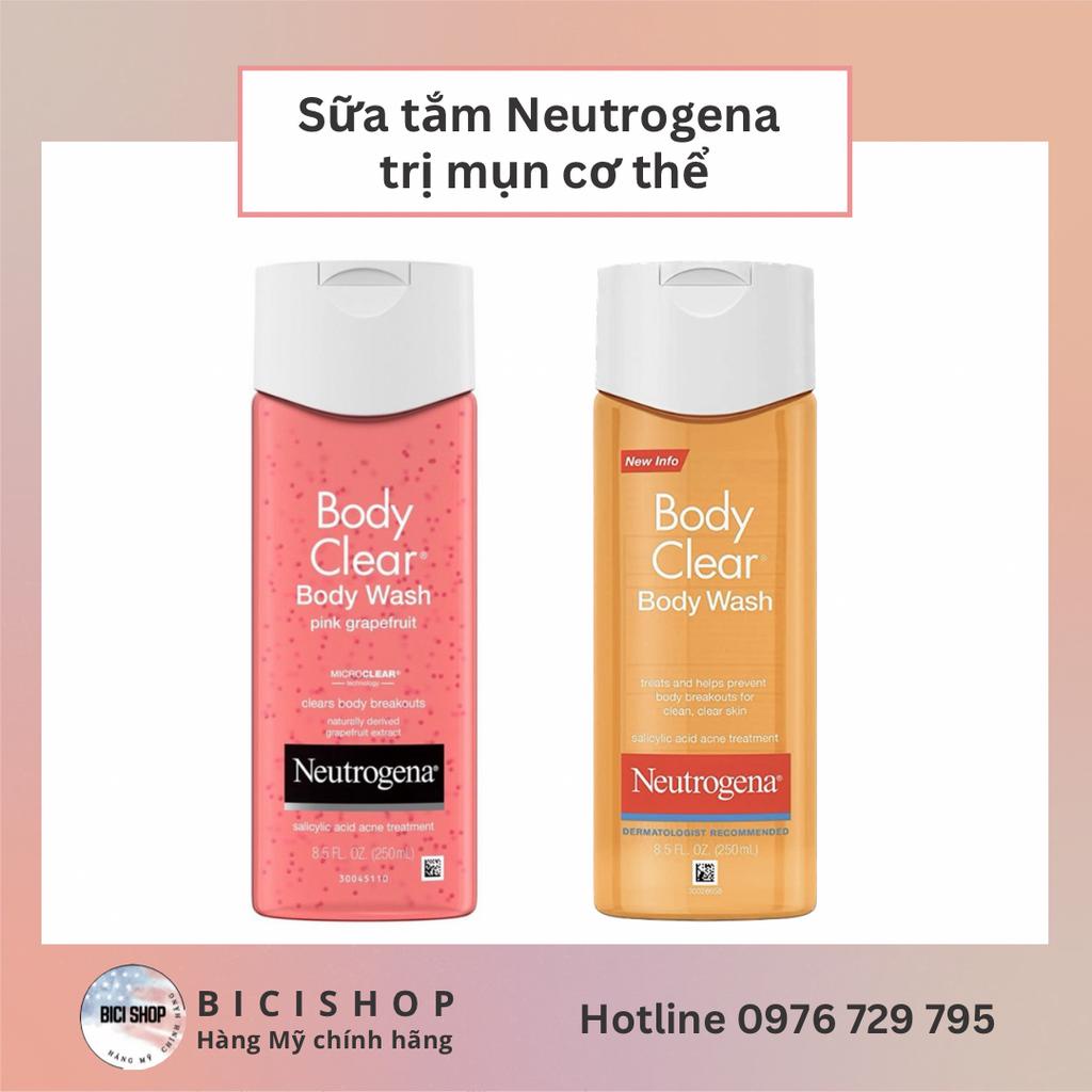 Sữa tắm ngừa mụn lưng giảm thâm mụn hương Bưởi hồng - Neutrogena Body Clear Body Wash Pink Grapefruit 250ml
