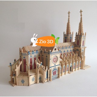 Mô hình lắp ráp gỗ 3D Nhà thờ Đức Bà