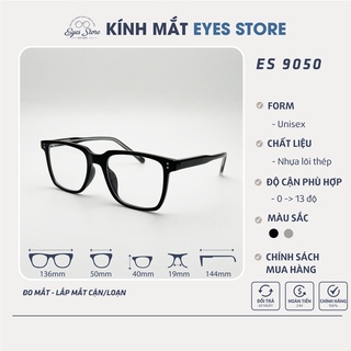 Gọng kính cận nam nữ eyesstore 9050 - nhựa lõi thép