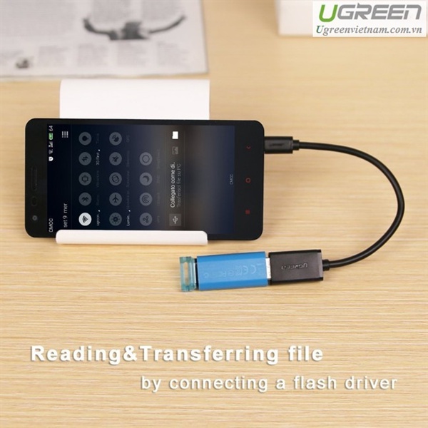 Cáp OTG Micro USB to USB Ugreen 10396 - Hàng Chính Hãng