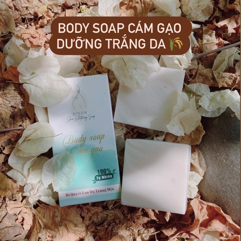 [HOT SALE] Soap GẠO trắng da dành cho body + TẶNG KÈM TÚI ĐỰNG SOAP