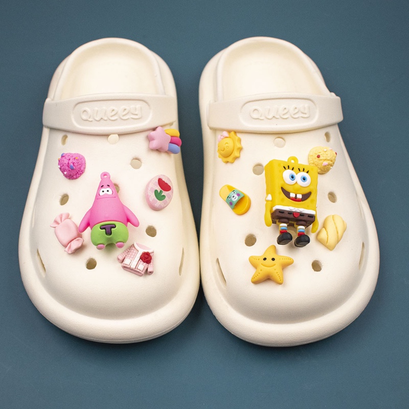 Bộ Phụ Kiện Nút Giày Ba Chiều Hình SpongeBob Squarepants Patrick Star Cho Búp Bê Charms