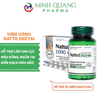 Viên uống NATTOENZYM DHG 1000 FU hỗ trợ làm tan cục máu đông, phòng ngừa tai biến mạch máu não