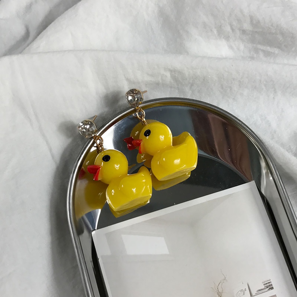 Đôi bông tai hình chú vịt vàng xinh xắn cho nữ