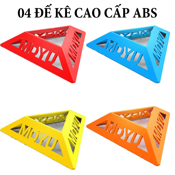 Combo 4 Rubik Sticker Cao Cấp 2x2, 3x3, 4x4, 5x5 - Rubik Quay Trơn, Mượt - Bẻ Góc Cực Tốt ( Tặng 4 chân đế Rubik )