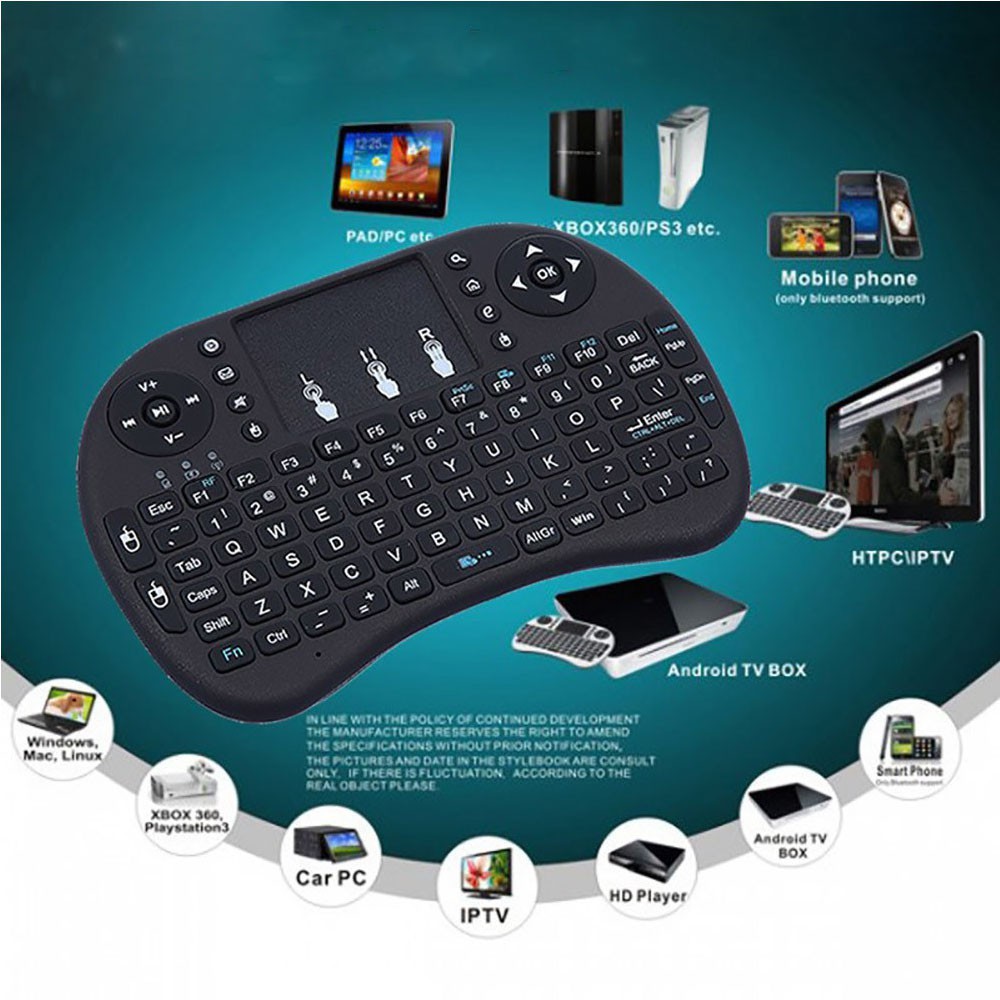 Bàn phím kiêm chuột mini cảm ứng không dây I8  cho Ps4 / Google / Android / Tv Box / chơi game