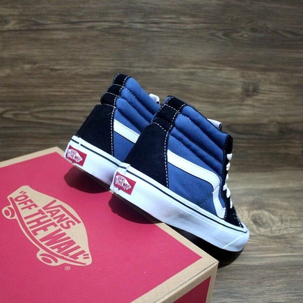 Giày Thể Thao Vans Sk 8 Hi Màu Xanh Đen Cá Tính