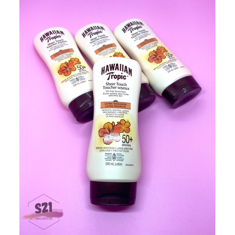 [Bill Trên Ảnh] Sữa Chống Nắng Hawaiian Tropic Sheer Touch Oil-free Sunscreen Ultra-Radiance 240ml