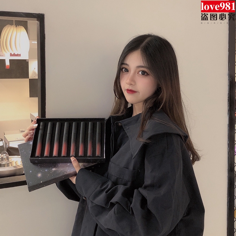 Set son môi dạng lỏng chống thấm nước nhanh khô