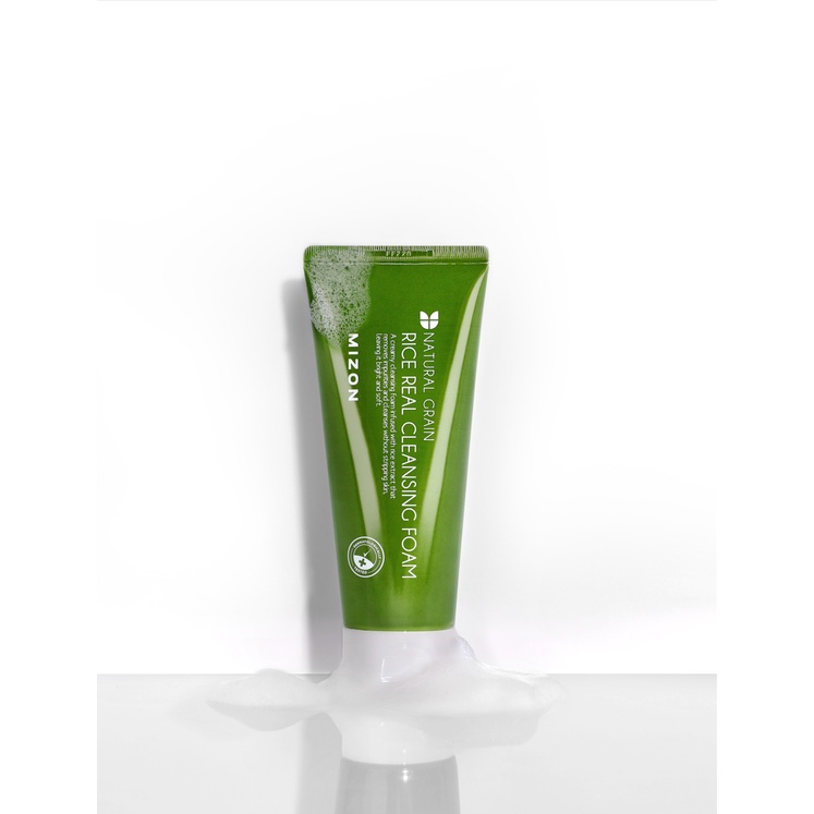 Sữa rửa mặt tạo bọt MIZON Rice Real Cleansing Foam 150ml tạo độ ẩm làm sáng da