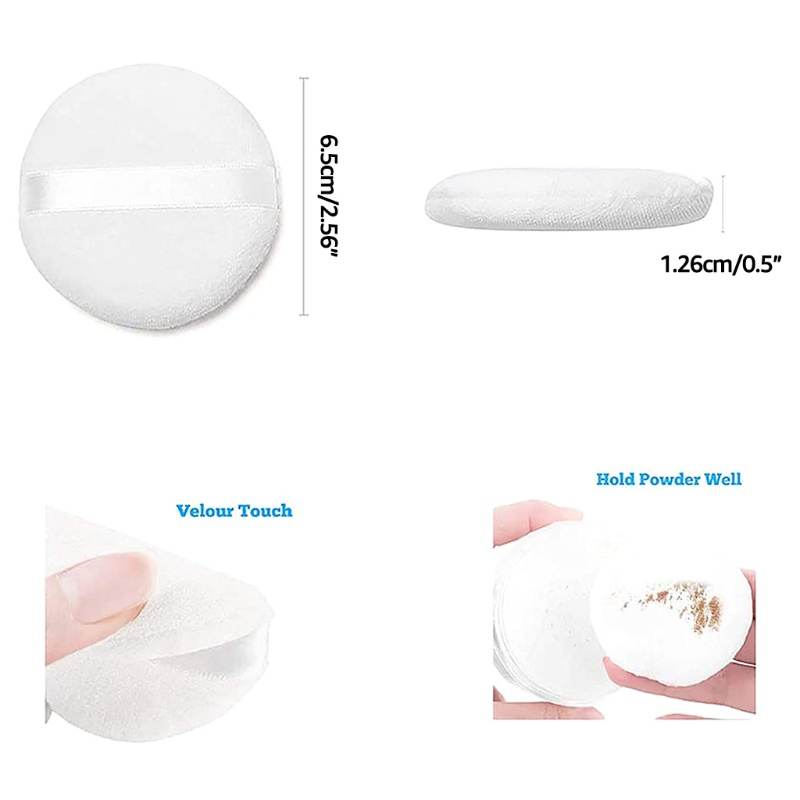 Bông Phấn Cotton Nguyên Chất 3 15 inch Có Dây Đeo Dùng Đánh Phấn Nền / Phấn Phủ