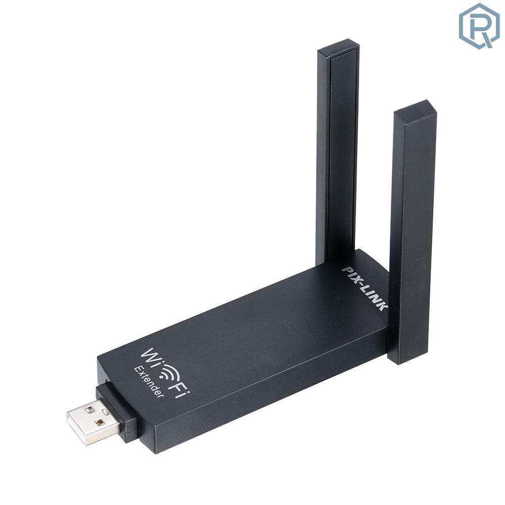 Usb phát WiFi không dây cho PC hỗ trợ G only (up đến 300Mbps)/ 2 ăng ten/ ổ cắm màu đen