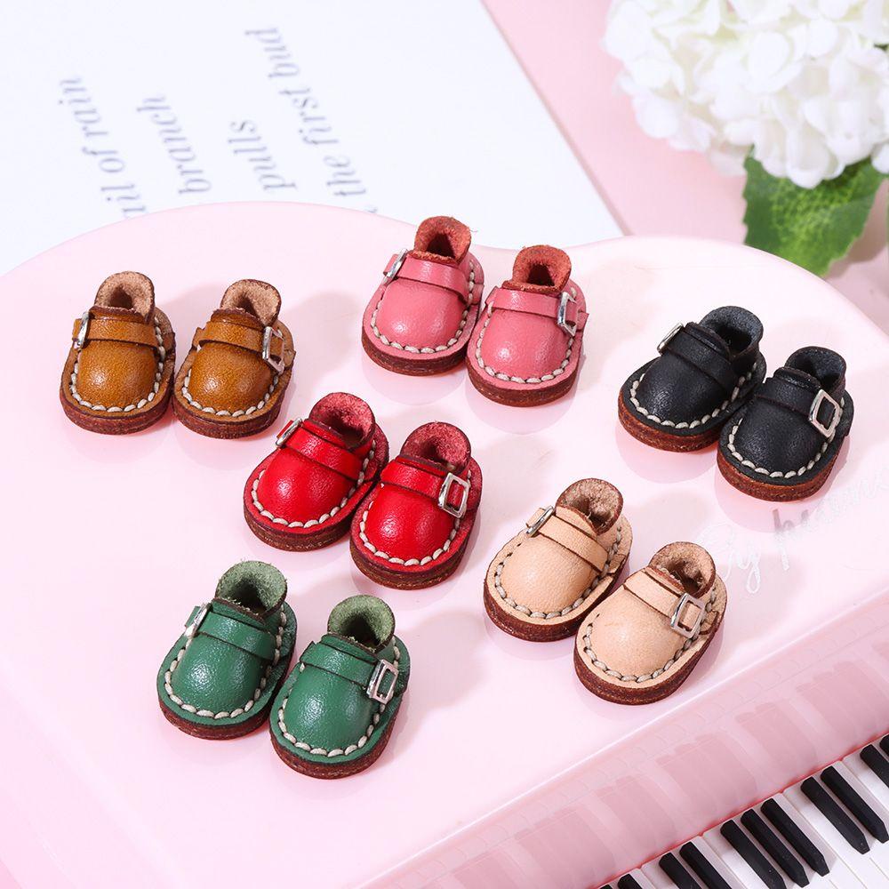 Giày Búp Bê Da Bò Màu Cầu Vồng Dễ Thương 6 Màu Lựa Chọn