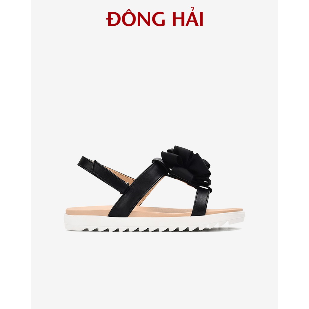 Sandal bé gái Zucia đính nơ hoa đế bằng chống trơn - SHL67