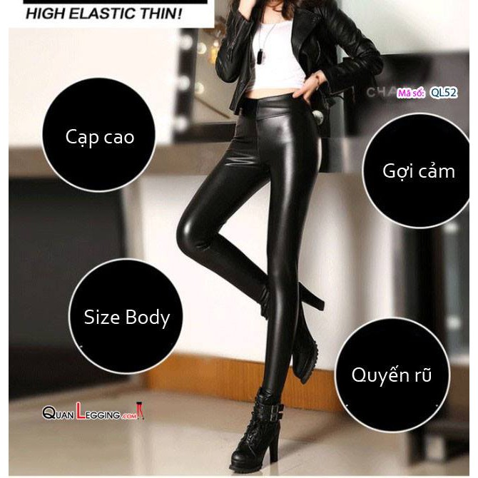 Quần giả da nữ cạp cao PU - QL52 | BigBuy360 - bigbuy360.vn