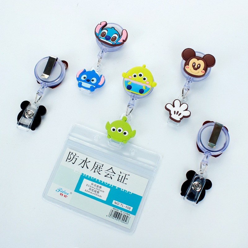 Móc Treo Thẻ ID / Thẻ ID Có Thể Thu Gọn Họa Tiết Y Tá Dễ Thương