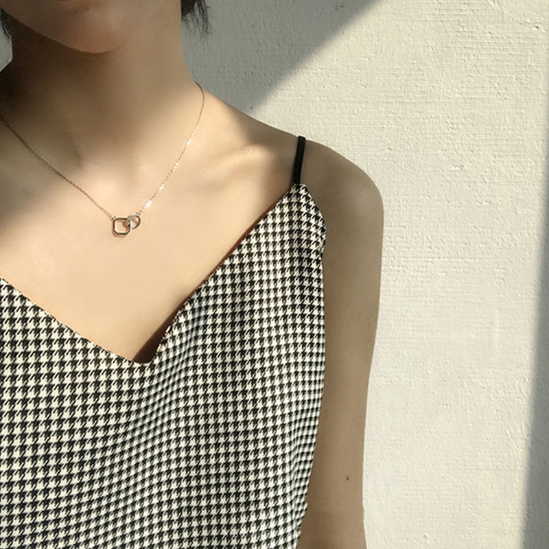 Vòng Cổ Tinh Tế Của Phụ Nữ Đàn Bà Hình Học Vòng Cổ Chuỗi Xương đòn Women Geometric Clavicle Chain Pendant Necklace