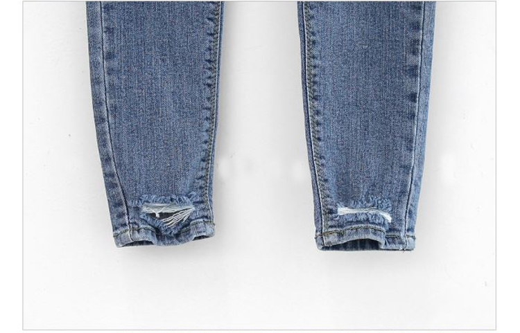 Women's Korean-Style High Waist Ripped Jeans Summer Tight Cropped Skinny Pants | BigBuy360 - bigbuy360.vn