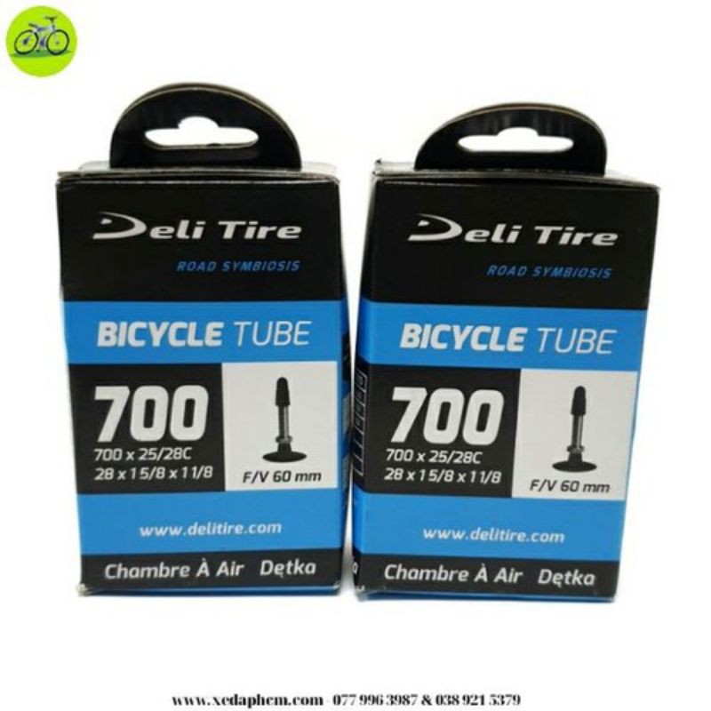 Ruột Săm xe đạp Siêu nhẹ Deli Road 700x25/28c FV-48/60mm - Van Xe Pháp - van xe đạp
