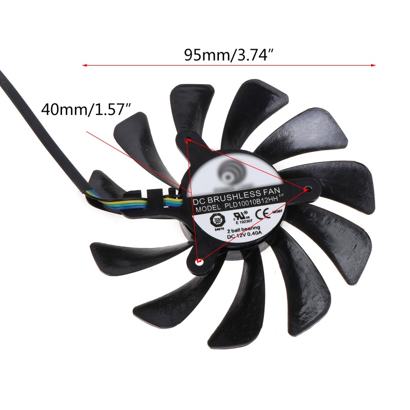 Quạt Tản Nhiệt Đồ Họa KING XY-D10015SH VGA Cho MSI GeForce RTX 2060 AERO 4Pin 12V